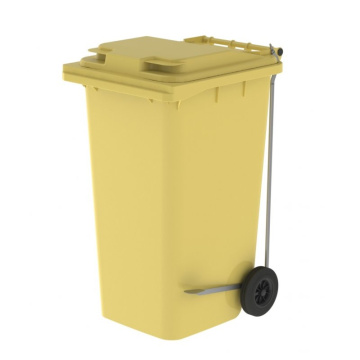 Передвижной мусорный контейнер 240 л. с крышкой и педальным приводом