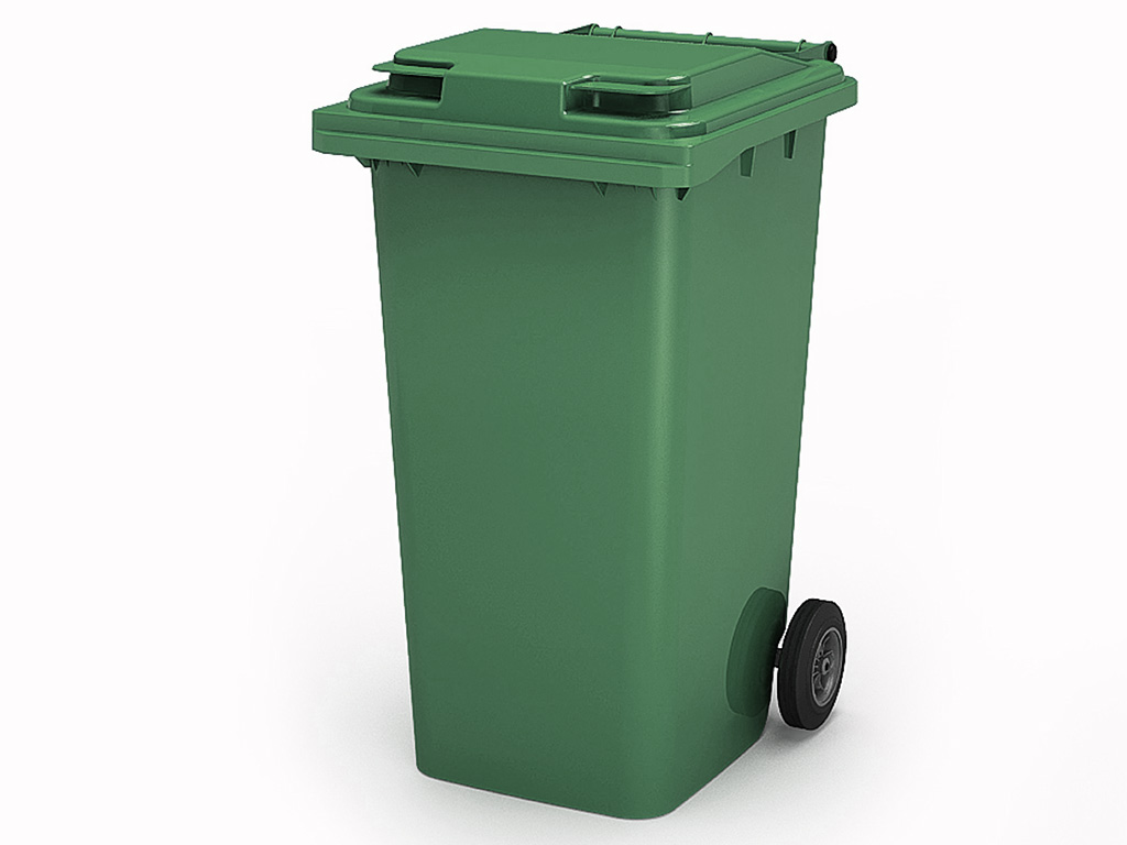 Передвижной мусорный контейнер 240 л. с крышкой